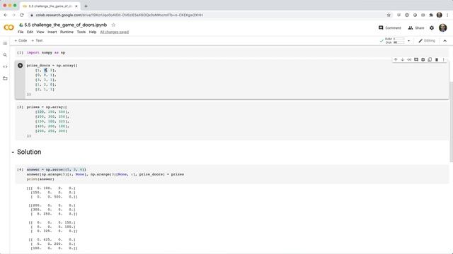 Python NumPy For Your Grandma - 5.5 Challenge: The Game of Doors смотреть онлайн