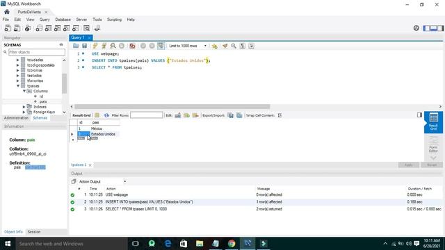 INSERT - MySQL WorkBench смотреть онлайн