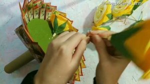 БУКЕТ ИЗ ЧАЯ И КОНФЕТ | РУЧНОЙ БУКЕТ ИЗ КОНФЕТ | РУЧНОЙ БУКЕТ С КОНФЕТАМИ