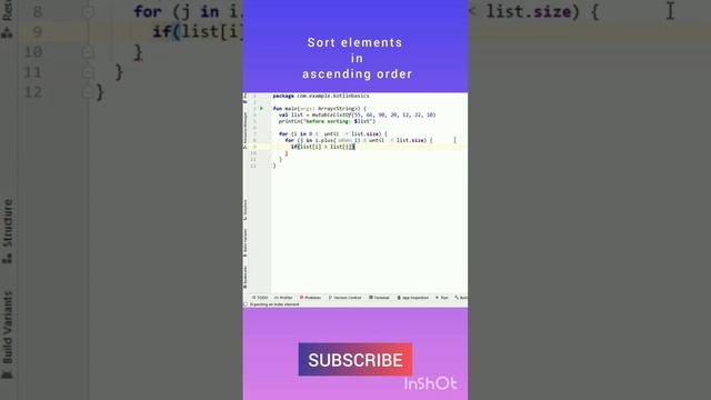 How to sort elements in ascending order | Kotlin смотреть онлайн