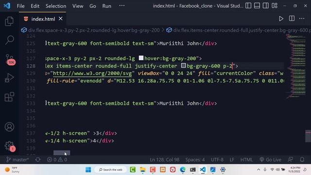 Full Facebook UI clone using Tailwind CSS смотреть онлайн