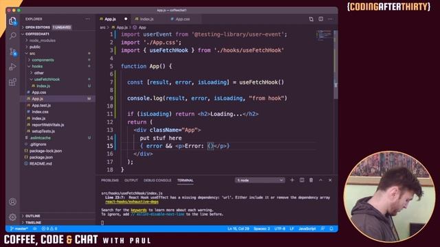 How to Create React Custom hooks to fetch data with async await [ getting started with react ] смотреть онлайн