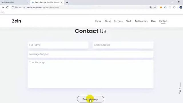 Portfolio Template website Bootstrap 4 - Zein | Seniman Koding смотреть онлайн
