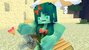 Minecraft Life of Muscles | Muscular Princess Herobrine | Minecraft Animation | love Zomma & ZomBo