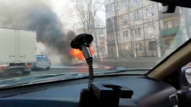 20.03.2019 горит автобус 22 маршрута (Ижевск) смотреть онлайн