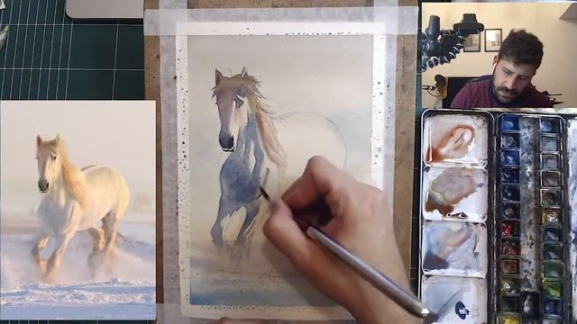 How to Paint a Horse in Watercolor смотреть онлайн