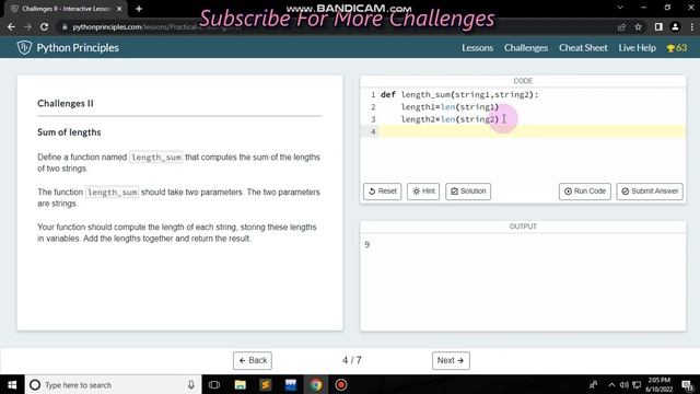 Python Principles || sum of length by using function смотреть онлайн