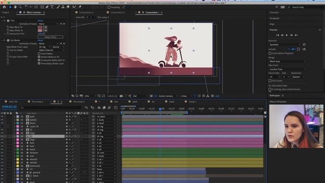 разбор анимации в After Effects | персонажная анимация, волны,  текстуры