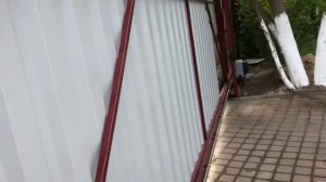 Обшивка Откатные ворот профлистом