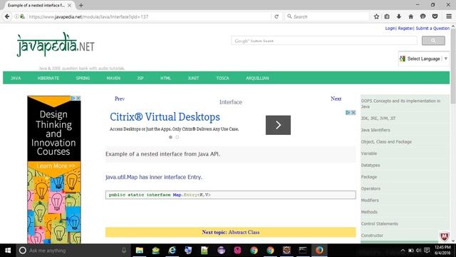 Example of a nested interface from Java API.
- javapedia.net смотреть онлайн