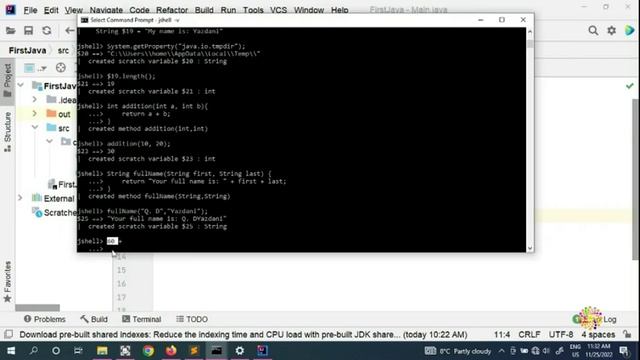 11. Part 2 : Java JShell - Working with methods and main JShell commands смотреть онлайн