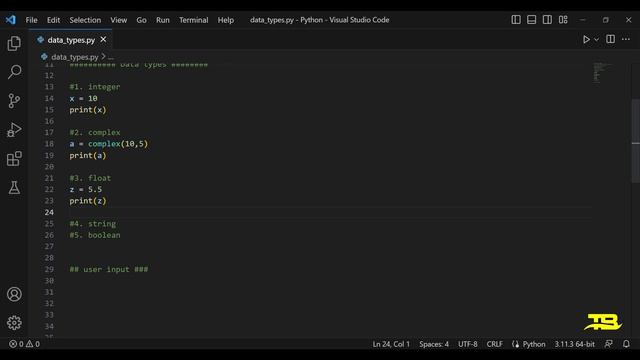 Variables and Data Types | Python Tutorial | Training Basket смотреть онлайн