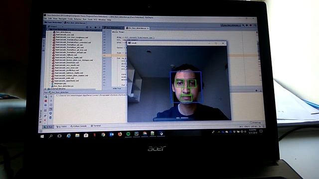 Face detection using Haar Cascade, opencv and python смотреть онлайн