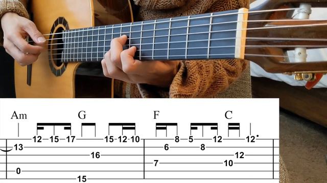Let It Be | ★ TAB finger style No capo | Beatles смотреть онлайн