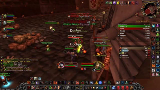 WoW Classic fury warrior tanking Live Stratholme run 6 смотреть онлайн