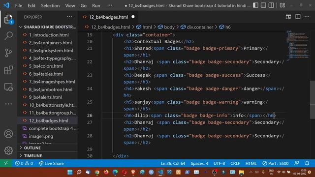 Bootstrap 4 Badges | Badges Class in Bootstrap 4 | Bootstrap 4 Tutorial in Hindi 12 смотреть онлайн