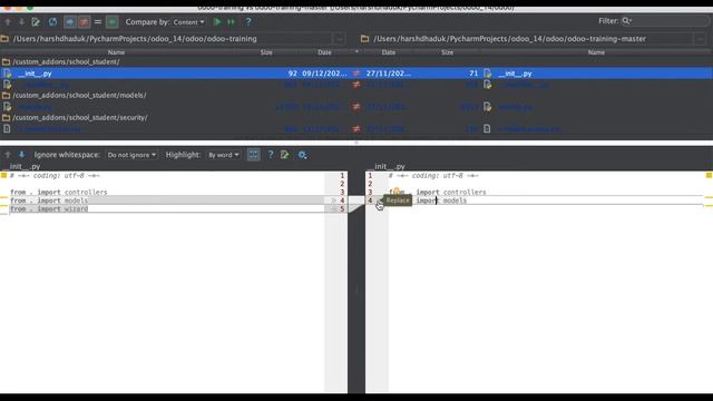 How to compare directory or files using PyCharm editor смотреть онлайн