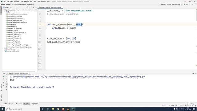args and kwargs | packing and unpacking | Python Tutorial 18 смотреть онлайн