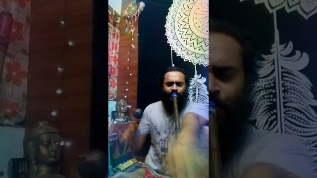 Overtone flute along with frame Drum practice смотреть онлайн