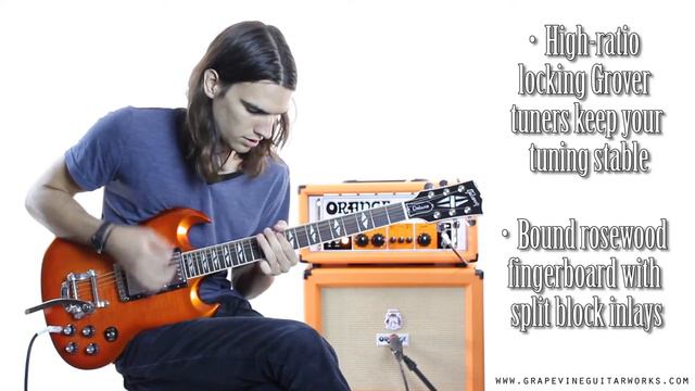 Gibson SG Deluxe Electric Guitar (Orange Burst w/Bigsby) смотреть онлайн