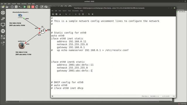 How to set up IPv6 address for Ubuntu docker guest in GNS3 смотреть онлайн