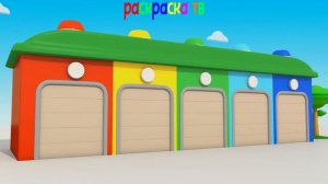 Машинки Гаражи Учим Цвета  Обучение детей цвету  Машинки и гараж учим цвета Парковка Машинки