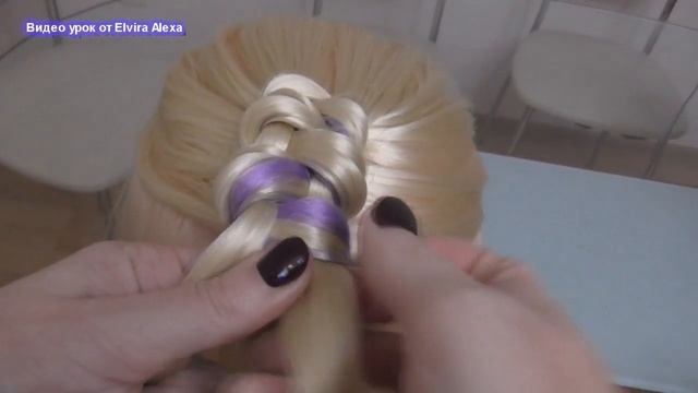 Оригинальная коса с канекалоном ОЧЕНЬ ПРОСТО крепим канекалон Hair video смотреть онлайн
