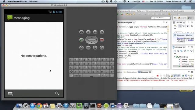 Sikuli Java API Android Virtual Device Interaction смотреть онлайн