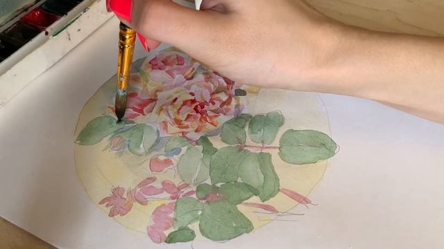 Мастер-класс "Розы". Акварельная живопись смотреть онлайн