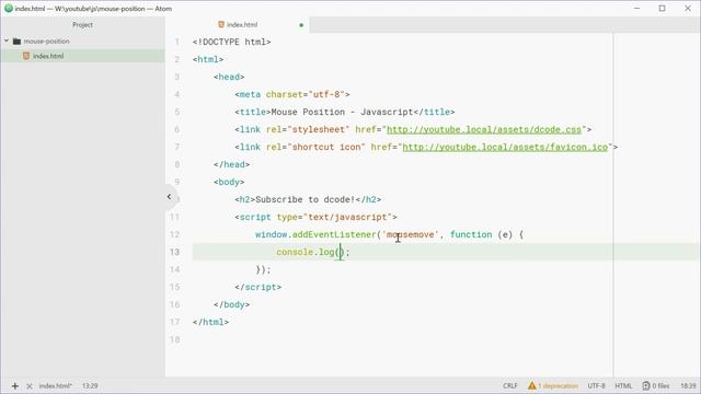 Get Mouse Position in JavaScript ('x' and 'y') - JavaScript Tutorial For Beginners смотреть онлайн