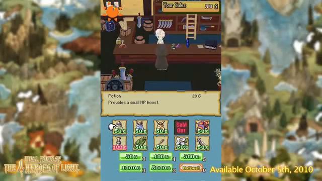 Final Fantasy: The 4 Heroes of Light shop minigame смотреть онлайн