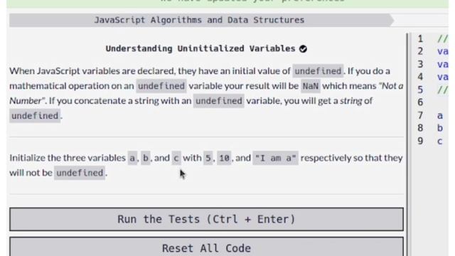 #7 Understanding uninitialized Variables | Basic JavaScript | FreeCodeCamp смотреть онлайн