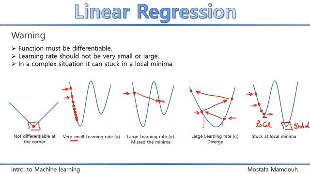 7. Linear Regression 5 (Warnings for Gradient Descent) | [Arabic] смотреть онлайн