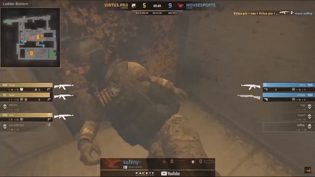 S1MPLE ИГРАЕТ ЗАМЕНОЙ В Mousesports // Mousesports ИЗДЕВАЮТСЯ НАД Virtus.pro ECS Season 5 смотреть онлайн