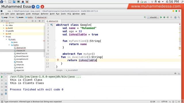 43 Kotlin Advance abstract OOP смотреть онлайн