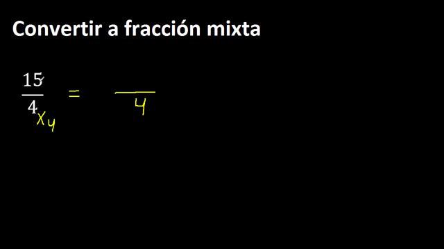 Convertir 15/4 a fraccion mixta , transformar fraccion impropia a fraccion mixta смотреть онлайн