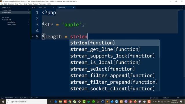 PHP, working with strings смотреть онлайн