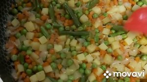 Замороженные  овощи с рисом! Вкусное, постное блюдо!