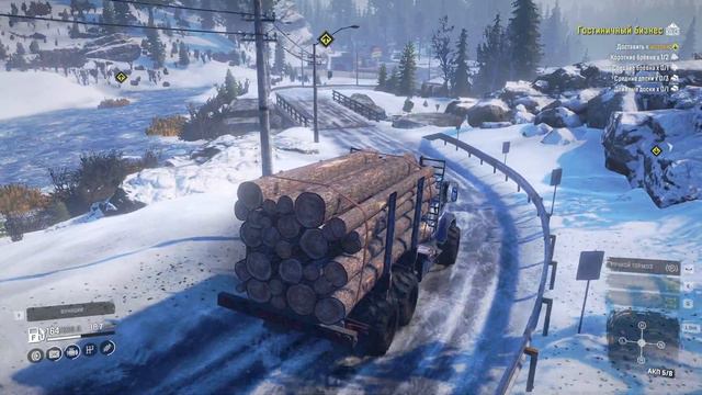 SnowRunner - Прохождение миссии ( Гостиничный бизнес ) Часть 1. Maine, USA - Challenging game mode смотреть онлайн