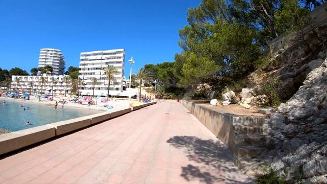 ⁴ᴷ PAGUERA Walking Tour ?? Shops Bars And Beach, Mallorca (Majorca) Spain 4K