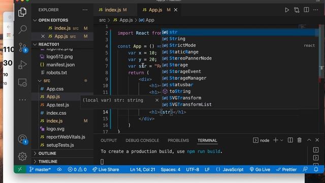 ReactJs variable and function смотреть онлайн