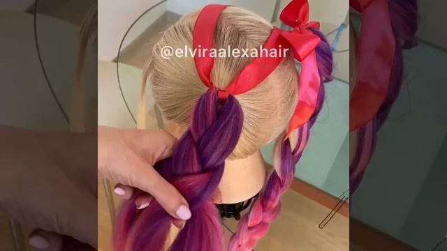 Как вплести канекалон . Самый ПРОСТОЙ способ заплести косы с канекалоном. смотреть онлайн