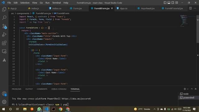 React Js Formik Validation with Yup Tutorial - 1 [ Get Form Values ] смотреть онлайн