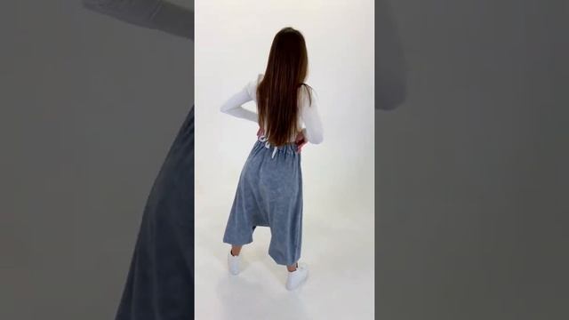 Брюки вязанные Афгани светло серые смотреть онлайн