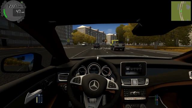 Mercedes Benz CLS 63 AMG 4MATIC 2015 - City car driving [Logitech G29] смотреть онлайн