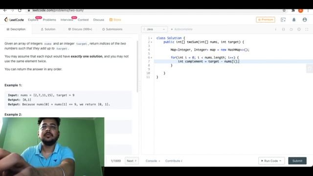 Leetcode 1 Two Sum - Live Coding and Explaination смотреть онлайн