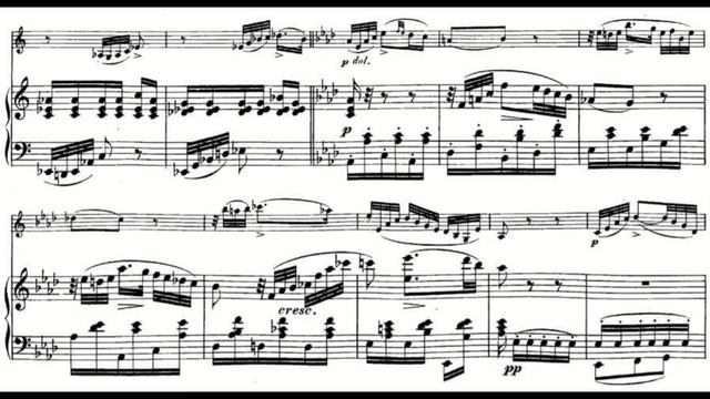 Schubert - Violin sonata in A major, D. 574 Andantino (sheet music) смотреть онлайн