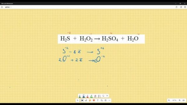 H2S+H2O2=H2SO4+H2O