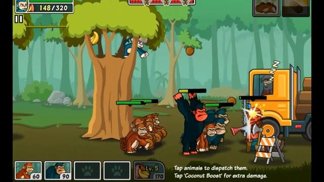 Lumberwhack: Defend the wild - помогите обезьяне защитить родной лес. смотреть онлайн