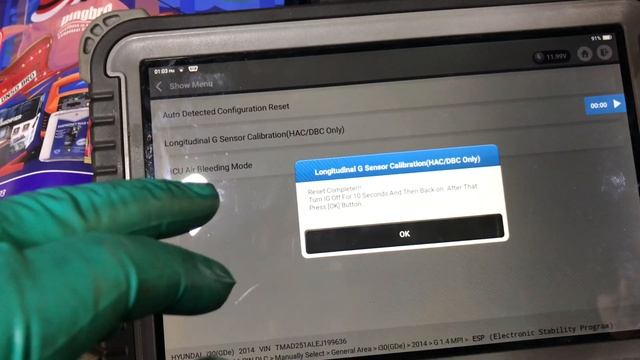 Hyundai I30  (2014) - C1283 Lateral/Longitudinal G Sensor, Yaw Rate Sensor Faulty Signal